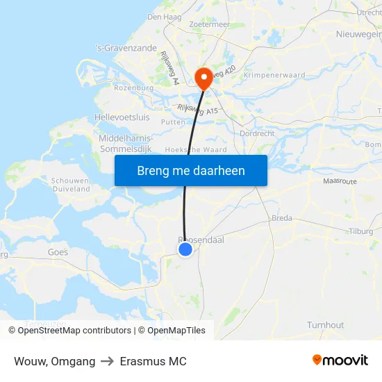 Wouw, Omgang to Erasmus MC map
