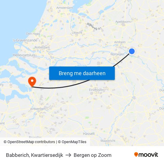 Babberich, Kwartiersedijk to Bergen op Zoom map