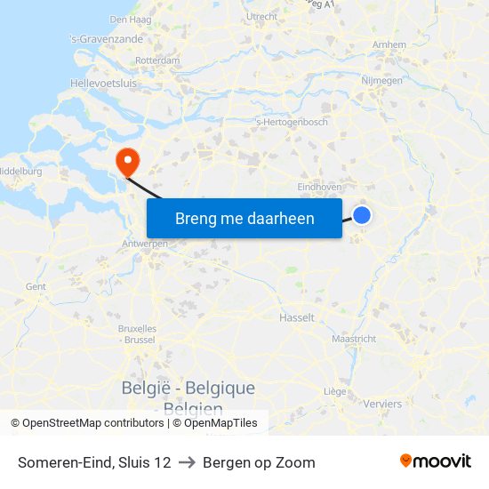 Someren-Eind, Sluis 12 to Bergen op Zoom map