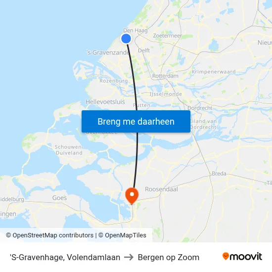 'S-Gravenhage, Volendamlaan to Bergen op Zoom map