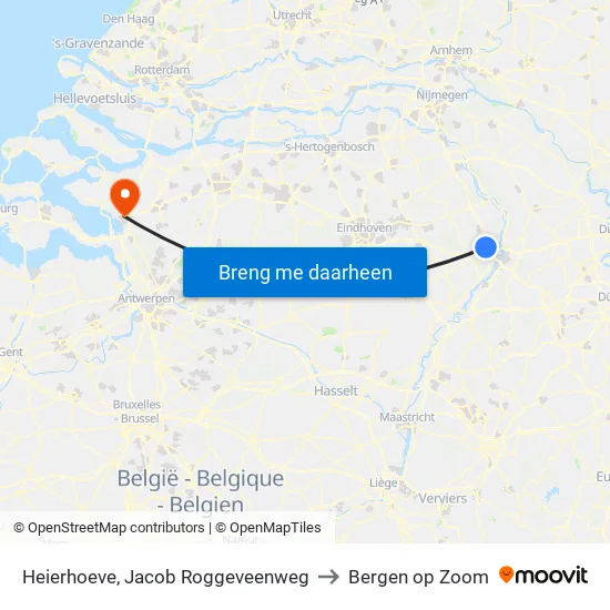 Heierhoeve, Jacob Roggeveenweg to Bergen op Zoom map