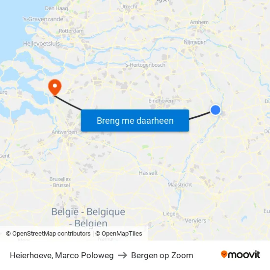 Heierhoeve, Marco Poloweg to Bergen op Zoom map