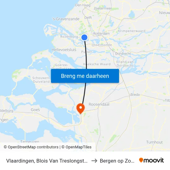 Vlaardingen, Blois Van Treslongstraat to Bergen op Zoom map
