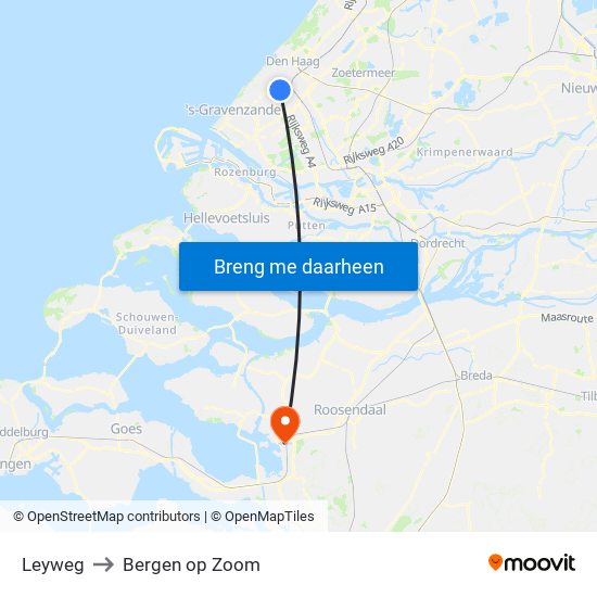 Leyweg to Bergen op Zoom map
