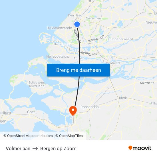 Volmerlaan to Bergen op Zoom map