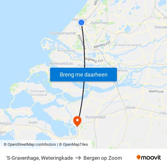'S-Gravenhage, Weteringkade to Bergen op Zoom map