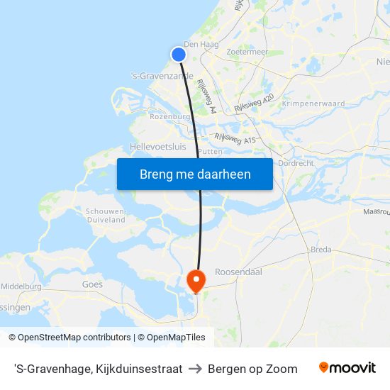 'S-Gravenhage, Kijkduinsestraat to Bergen op Zoom map