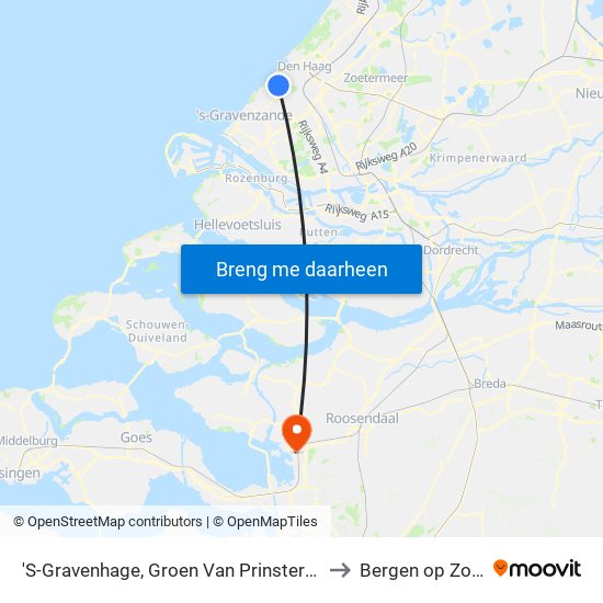 'S-Gravenhage, Groen Van Prinstererlaan to Bergen op Zoom map