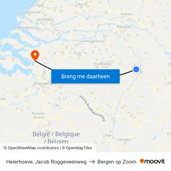 Heierhoeve, Jacob Roggeveenweg to Bergen op Zoom map