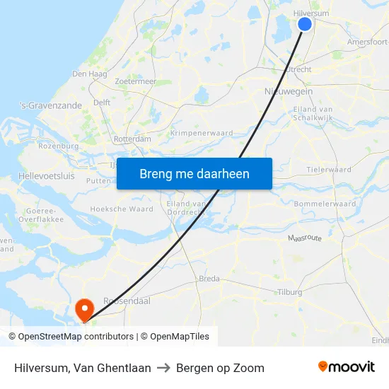 Hilversum, Van Ghentlaan to Bergen op Zoom map