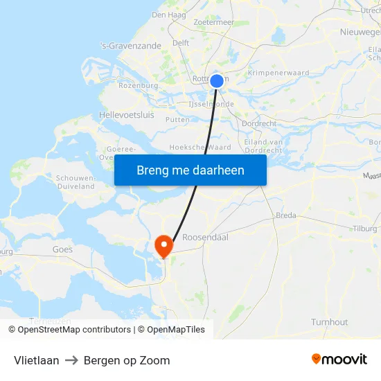 Vlietlaan to Bergen op Zoom map