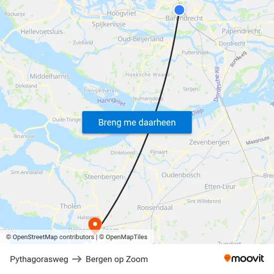 Pythagorasweg to Bergen op Zoom map