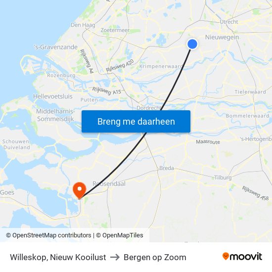Willeskop, Nieuw Kooilust to Bergen op Zoom map