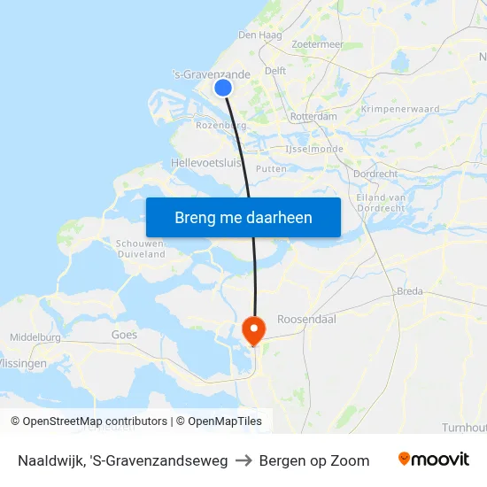 Naaldwijk, 'S-Gravenzandseweg to Bergen op Zoom map