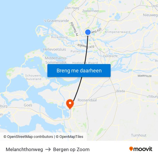 Melanchthonweg to Bergen op Zoom map