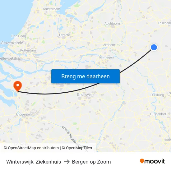 Winterswijk, Ziekenhuis to Bergen op Zoom map