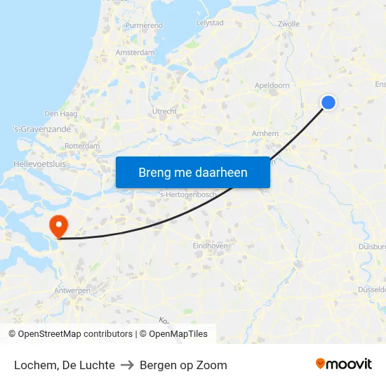 Lochem, De Luchte to Bergen op Zoom map