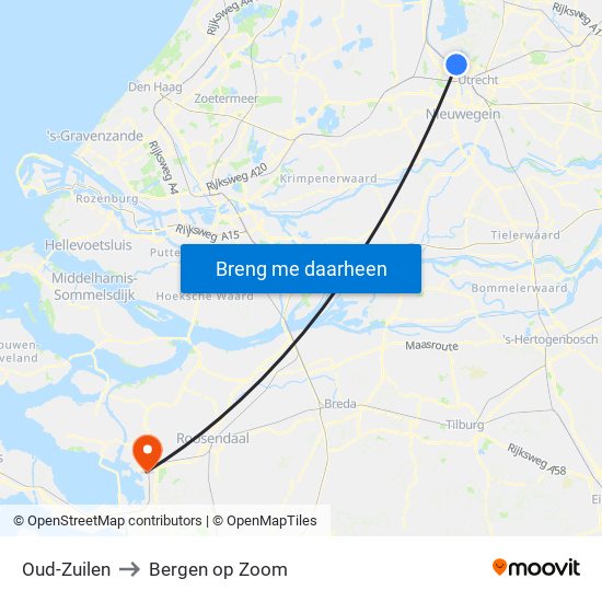 Oud-Zuilen to Bergen op Zoom map