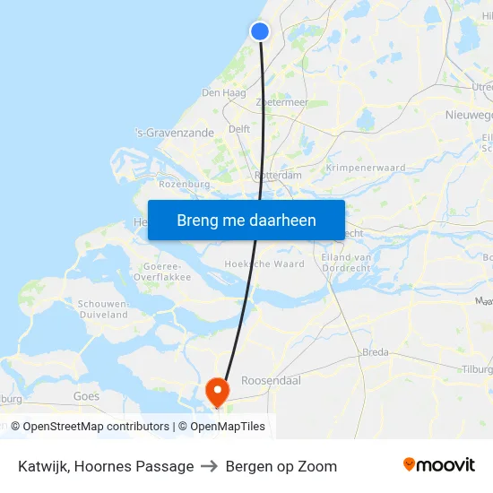 Katwijk, Hoornes Passage to Bergen op Zoom map