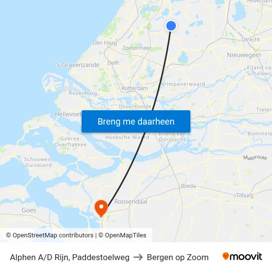 Alphen A/D Rijn, Paddestoelweg to Bergen op Zoom map