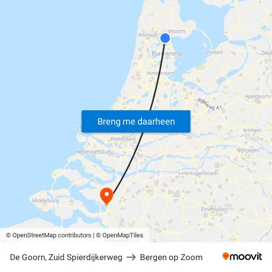 De Goorn, Zuid Spierdijkerweg to Bergen op Zoom map