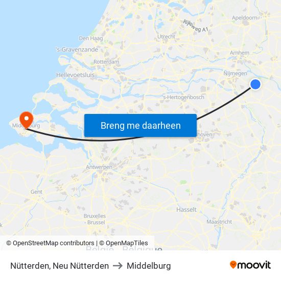 Nütterden, Neu Nütterden to Middelburg map