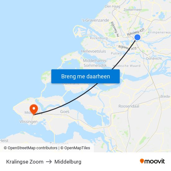 Kralingse Zoom to Middelburg map