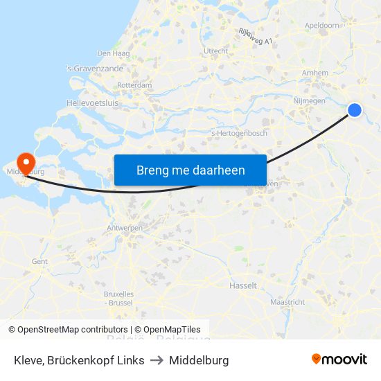 Kleve, Brückenkopf Links to Middelburg map