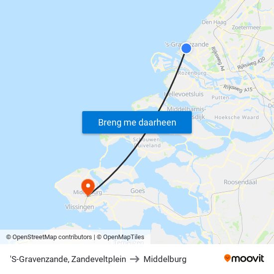 'S-Gravenzande, Zandeveltplein to Middelburg map