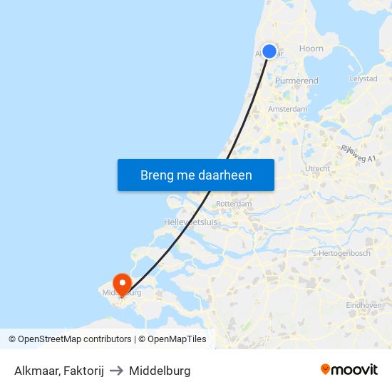 Alkmaar, Faktorij to Middelburg map