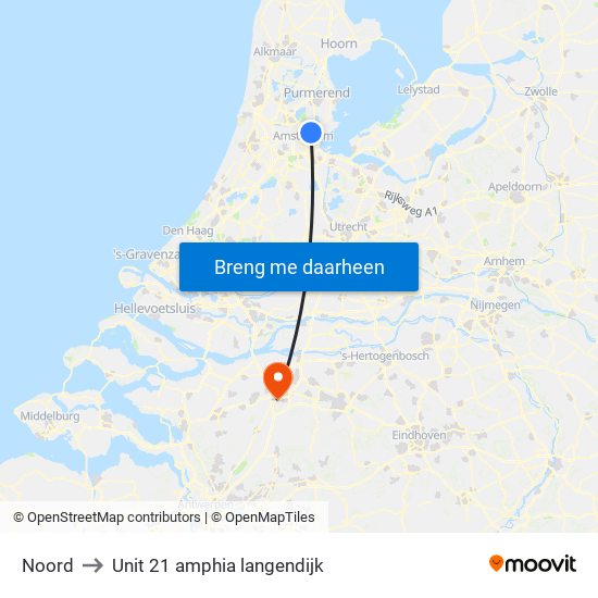 Noord to Unit 21 amphia langendijk map