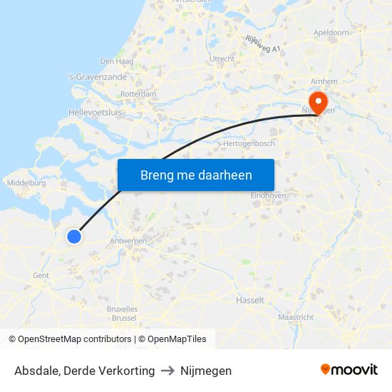 Absdale, Derde Verkorting to Nijmegen map