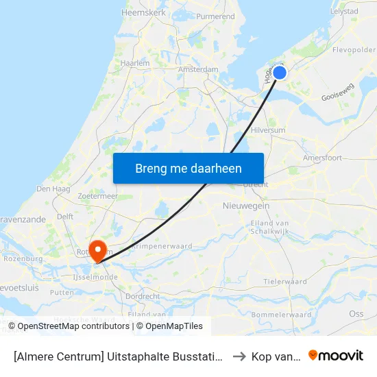 [Almere Centrum] Uitstaphalte Busstation,Haltes O,P,Q to Kop van Zuid map