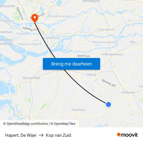 Hapert, De Wijer to Kop van Zuid map