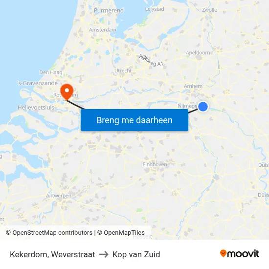 Kekerdom, Weverstraat to Kop van Zuid map