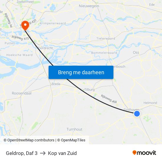 Geldrop, Daf 3 to Kop van Zuid map