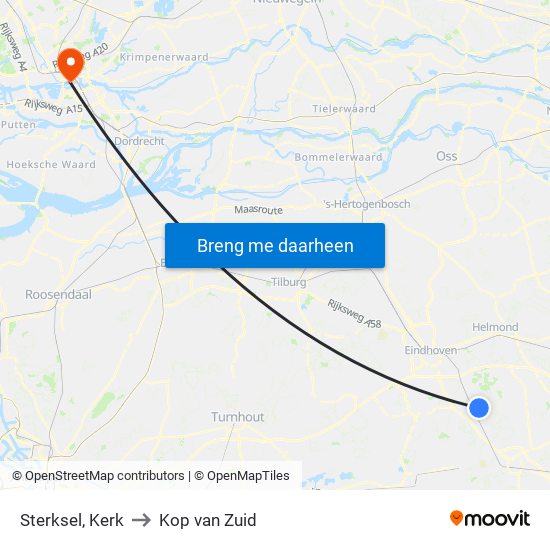 Sterksel, Kerk to Kop van Zuid map