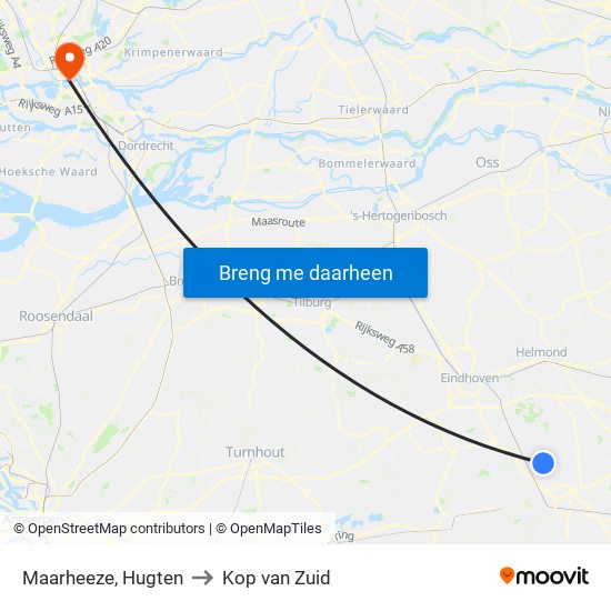 Maarheeze, Hugten to Kop van Zuid map