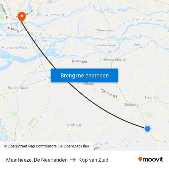 Maarheeze, De Neerlanden to Kop van Zuid map