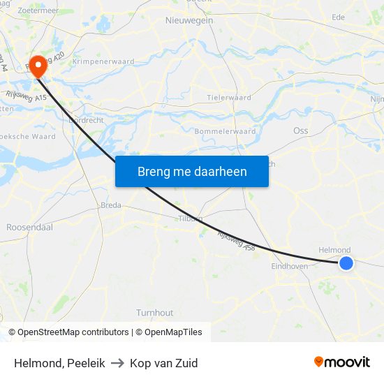 Helmond, Peeleik to Kop van Zuid map