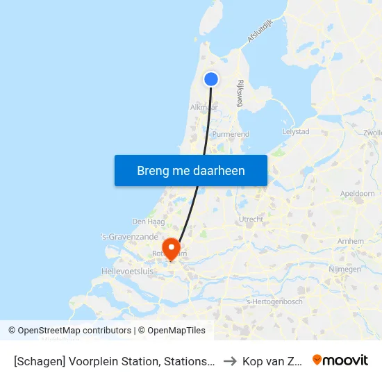 [Schagen] Voorplein Station, Stationsweg to Kop van Zuid map