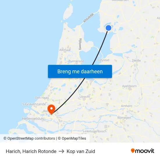 Harich, Harich Rotonde to Kop van Zuid map