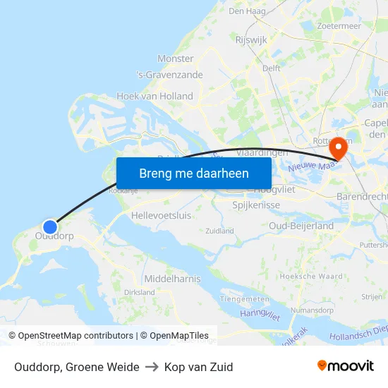 Ouddorp, Groene Weide to Kop van Zuid map