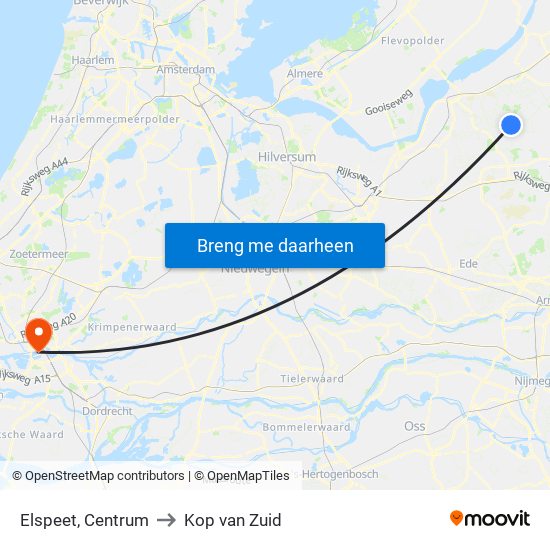 Elspeet, Centrum to Kop van Zuid map