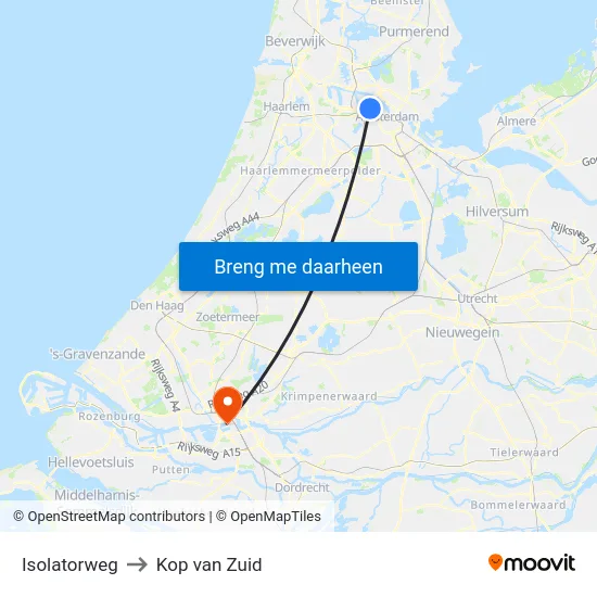 Isolatorweg to Kop van Zuid map