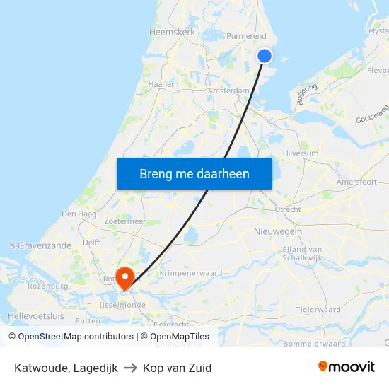 Katwoude, Lagedijk to Kop van Zuid map