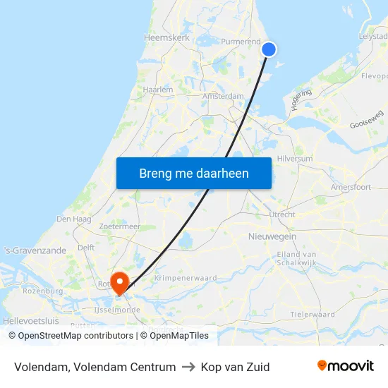 Volendam, Volendam Centrum to Kop van Zuid map