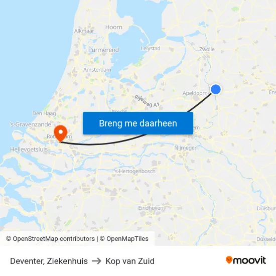 Deventer, Ziekenhuis to Kop van Zuid map