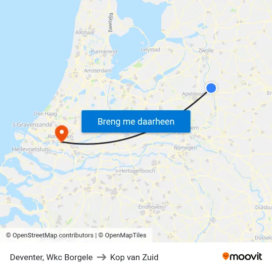 Deventer, Wkc Borgele to Kop van Zuid map