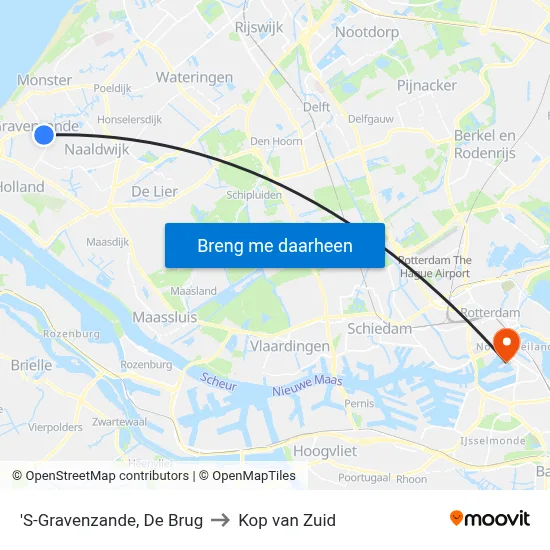 'S-Gravenzande, De Brug to Kop van Zuid map
